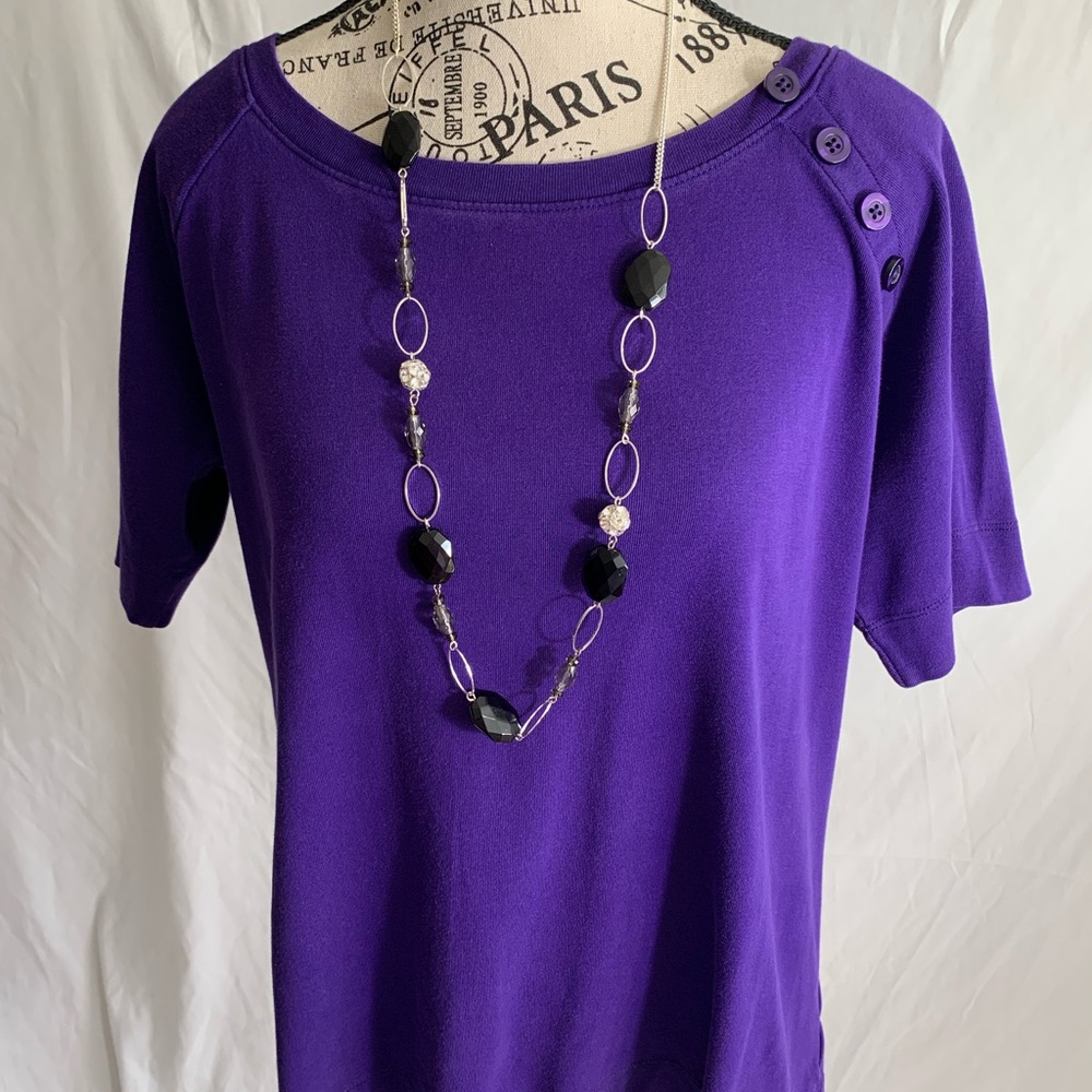 Jones New York Sport Purple and Yellow Top